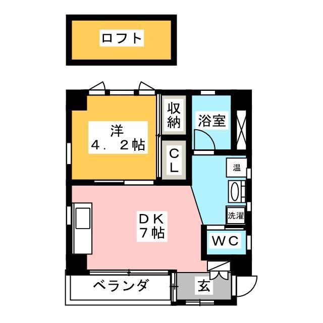 かむろビル 北館(1DK/4階)の間取り写真