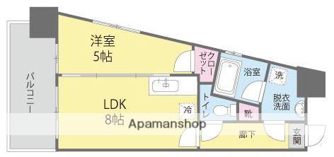 ナジェスタ大濠(1LDK/5階)の間取り写真