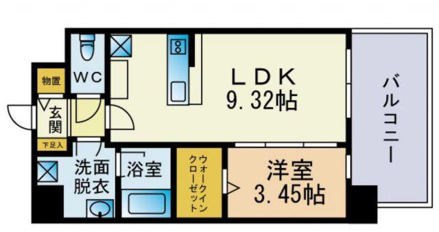 URBAN Ⅲ(1LDK/2階)の間取り写真