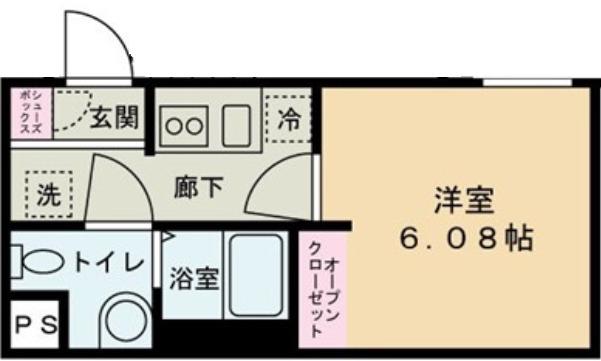 シロンコート杉並(1K/2階)の間取り写真
