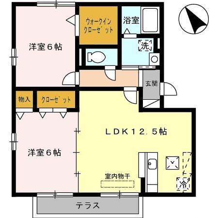 サニーコート(2LDK/1階)の間取り写真