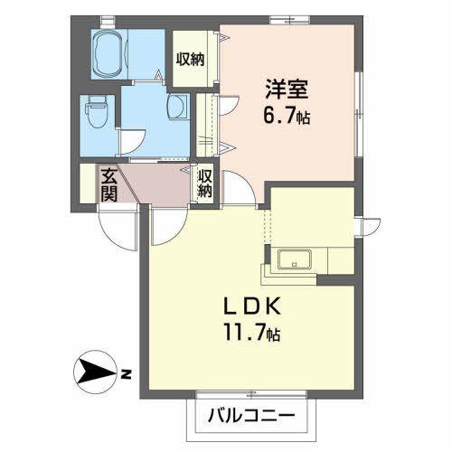 パル・ウッド(1LDK/2階)の間取り写真