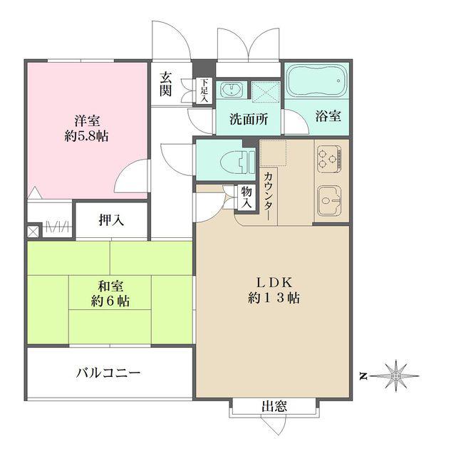 パティオ西池袋III(2LDK/3階)の間取り写真