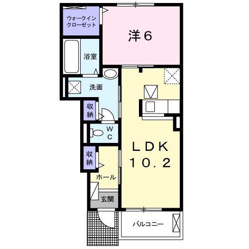 アイブリーズ(1LDK/1階)の間取り写真