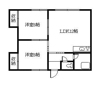 HK末広2・5(2LDK/1階)の間取り写真