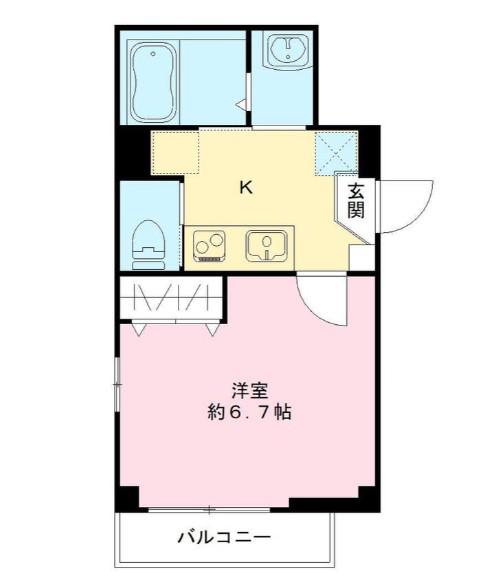 ノアメゾン(1K/3階)の間取り写真