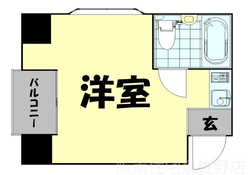 ヴェルナール(ワンルーム/3階)の間取り写真