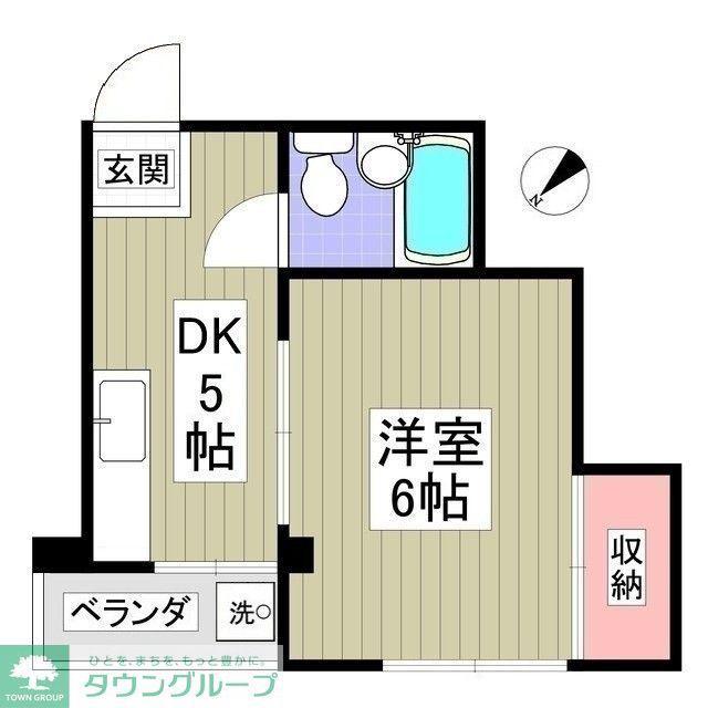 本駒込高野ビル(1K/2階)の間取り写真