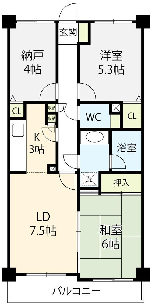 ライオンズマンション練馬春日町鹿島(2SLDK/2階)の間取り写真