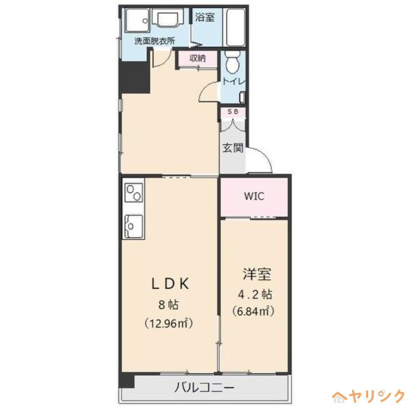 オオタビル(1LDK/6階)の間取り写真