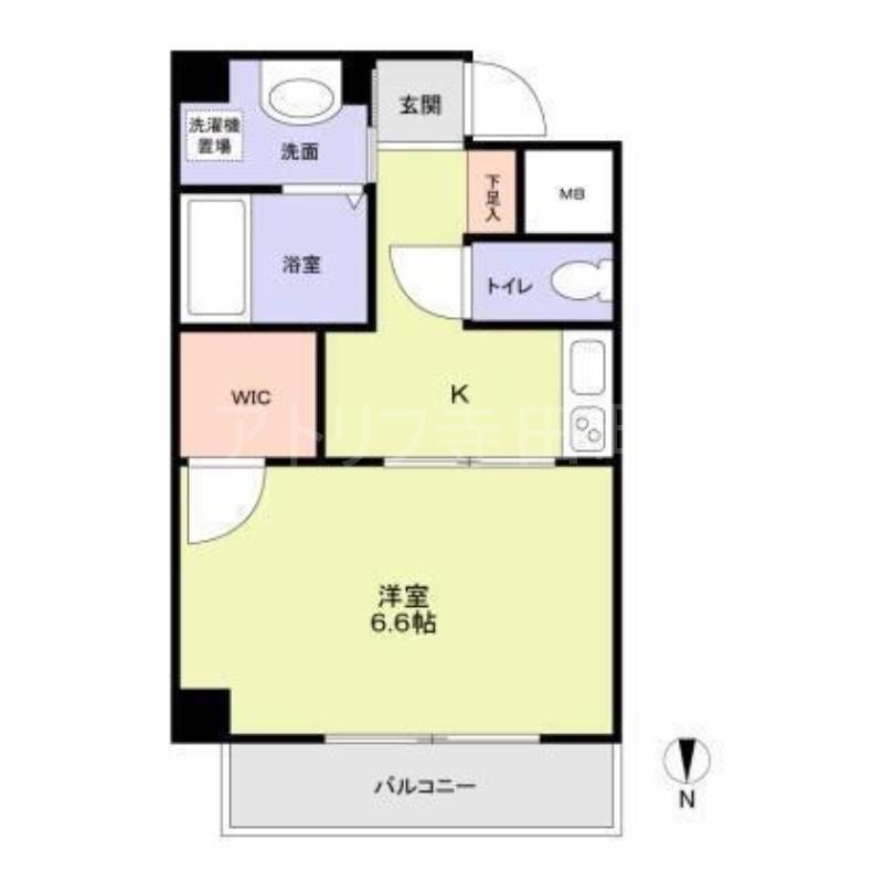 グランエクラ大今里南II(1K/5階)の間取り写真