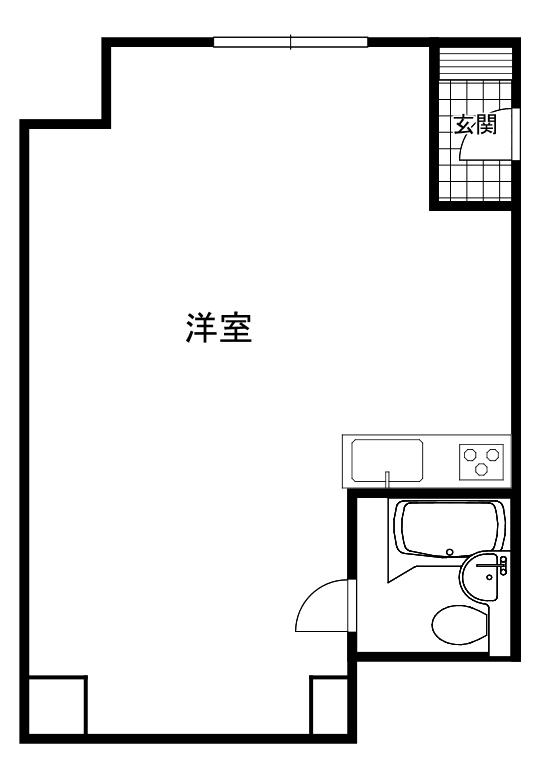 ベルハイム東長崎(1K/3階)の間取り写真
