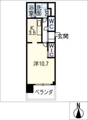 CERES丸の内(1K/6階)の間取り写真