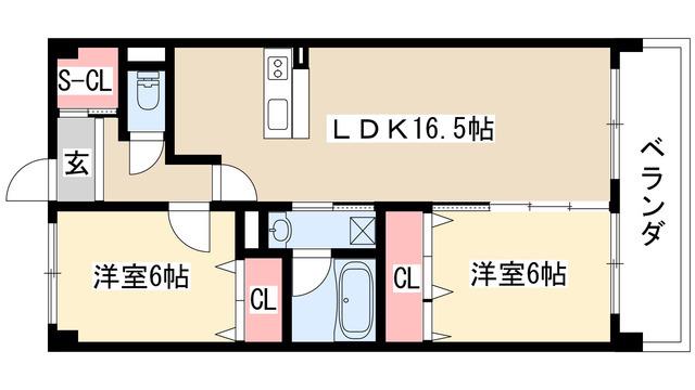 ベル フィオーレ(2LDK/3階)の間取り写真