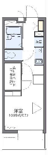 レオパレスおおさか御崎I(1K/3階)の間取り写真