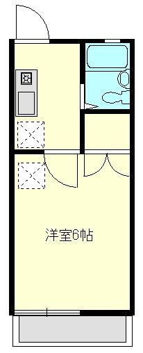 ハイツエミール(1K/2階)の間取り写真