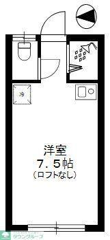 クレセール田端(ワンルーム/2階)の間取り写真