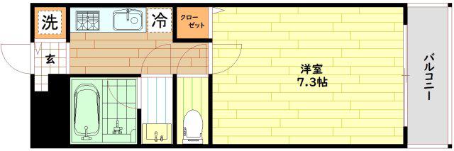 PALACE 50(1K/2階)の間取り写真
