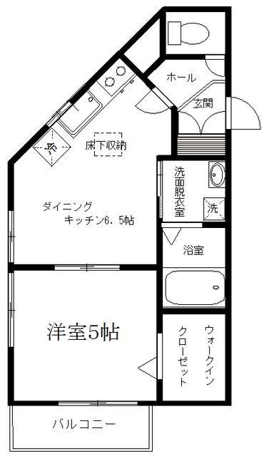サンフォレスト(1DK/1階)の間取り写真