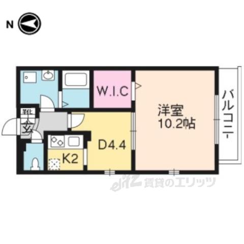 フォルビート出町柳(1DK/5階)の間取り写真