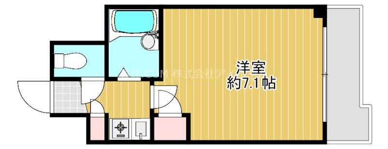 グリーンヒルズV番館(1K/3階)の間取り写真