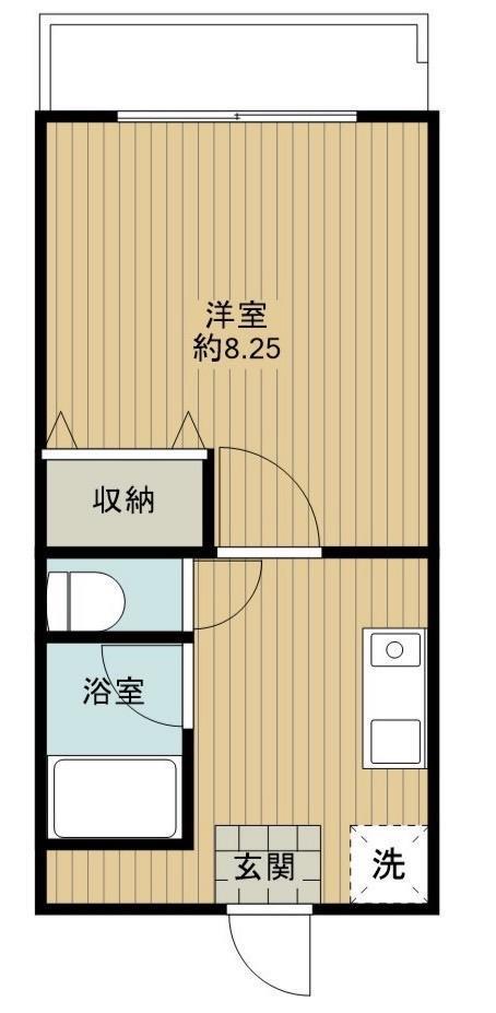 アヴァンティ(1K/1階)の間取り写真