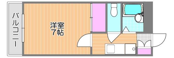 エスポアール大元(1K/3階)の間取り写真