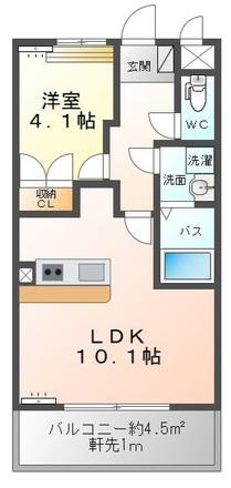 メゾン・ティアラ(1LDK/2階)の間取り写真