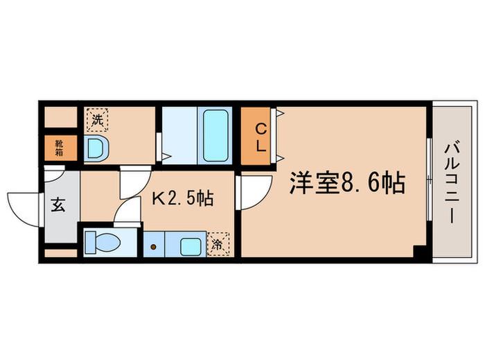 MNK-5(1K/3階)の間取り写真