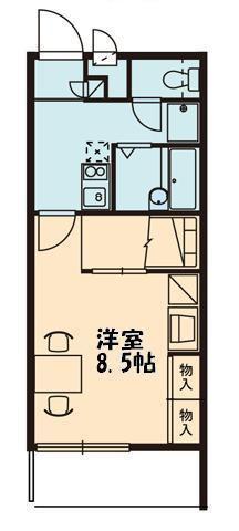 レオパレスMINE(1K/2階)の間取り写真