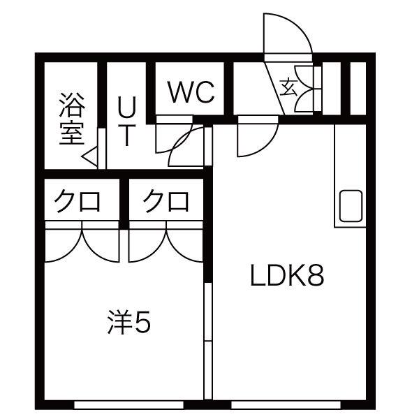 グレース旭町(1LDK/4階)の間取り写真