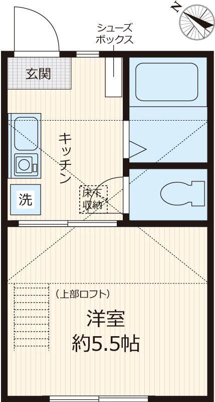 パークウェイ鶴見(ワンルーム/1階)の間取り写真