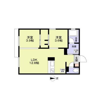 グランクレーア南砂(2LDK/5階)の間取り写真