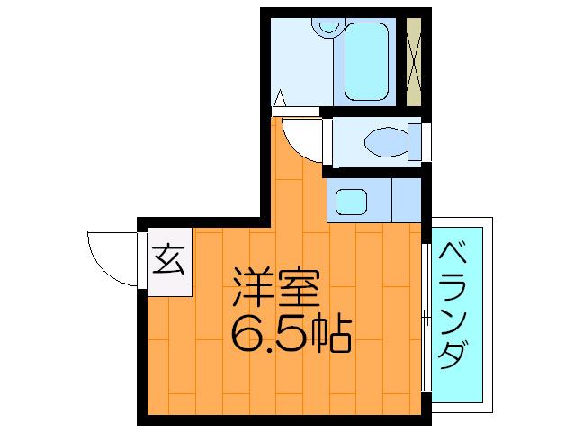サンライズ佐太(ワンルーム/4階)の間取り写真