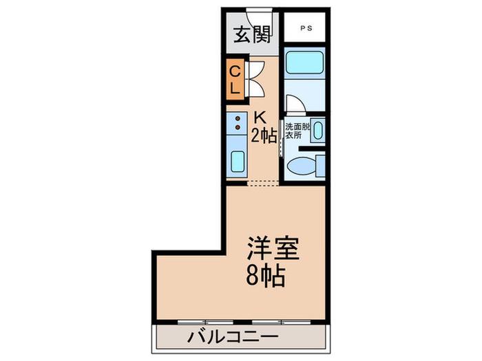 天美ハイツ(1K/4階)の間取り写真