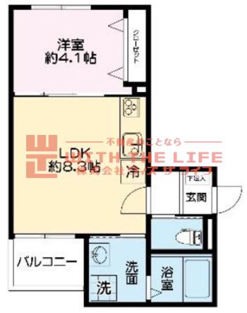 T-REGNOBSF-GAIA(1LDK/2階)の間取り写真