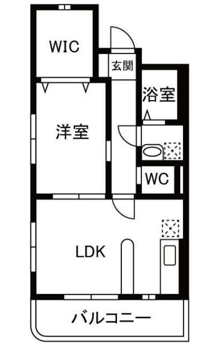 モギマンション(1LDK/1階)の間取り写真