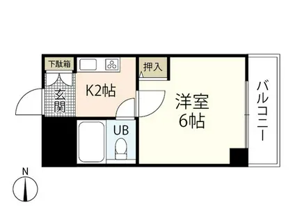 エステート小谷(1K/1階)の間取り写真