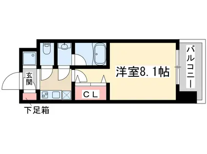 レジディア新大阪(1K/6階)の間取り写真