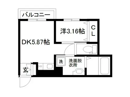 昇龍ビルIII(1DK/1階)の間取り写真