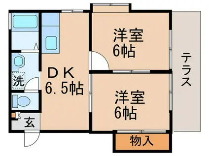 第2コーポTANAKA(2DK/1階)の間取り写真