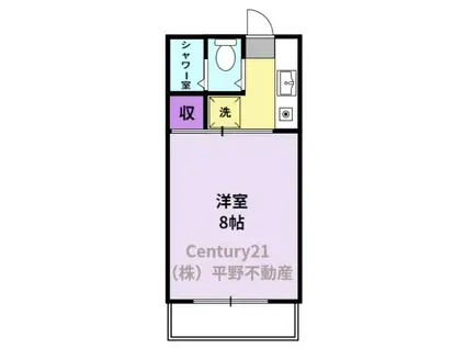 ラ・グラン・リヴィエール(1K/3階)の間取り写真