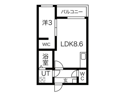 MOVE岩塚(1LDK/1階)の間取り写真