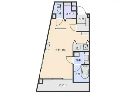 グリーンアカデミー(ワンルーム/6階)の間取り写真