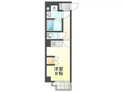 グランメールモリタII(ワンルーム/4階)の間取り写真