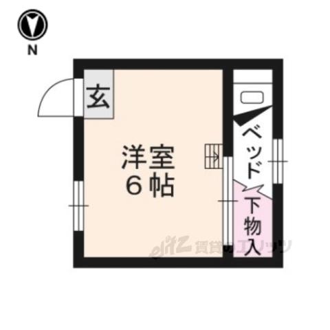 上賀茂アパート(ワンルーム/2階)の間取り写真