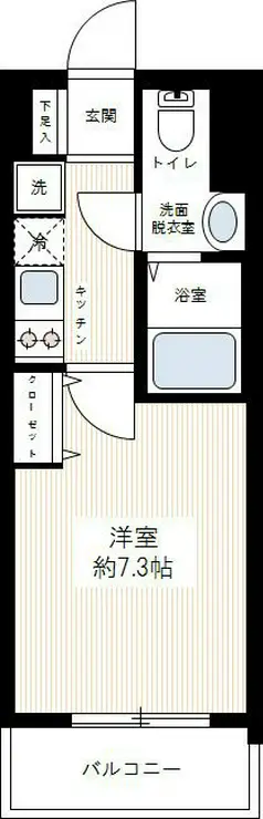 ライジングプレイス桜木町二番館 4階階 間取り