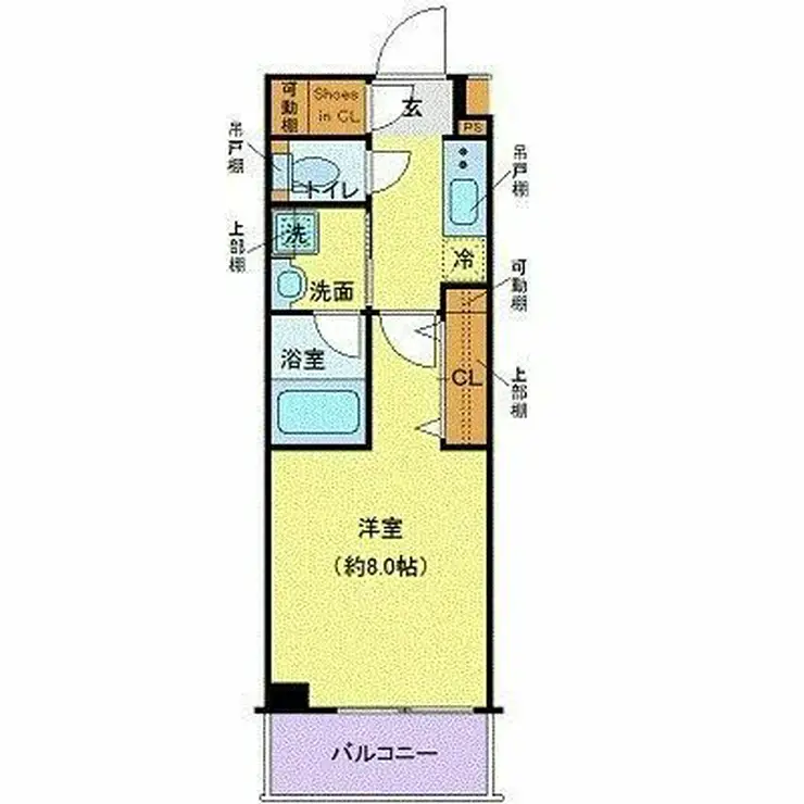 クレイシア祐天寺 2階階 間取り