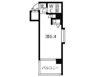 シテイコア神戸(ワンルーム/5階)の間取り写真