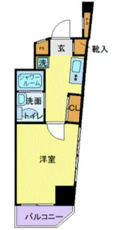 スカイコート新宿曙橋 11階階 間取り